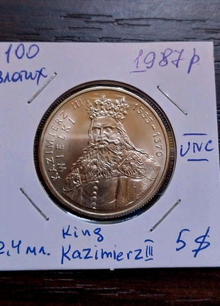 100 злотих Польща ювілейна монета