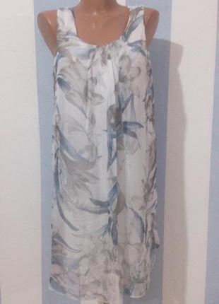 Легка шифонова сукня на трикотажній підкладці