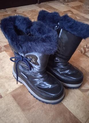 Зимние сапожки для девочки теплые сапоги на меху на зиму обувь...