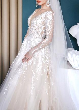 Весільна, мереживна сукня  від дизайнера Оксана Муха