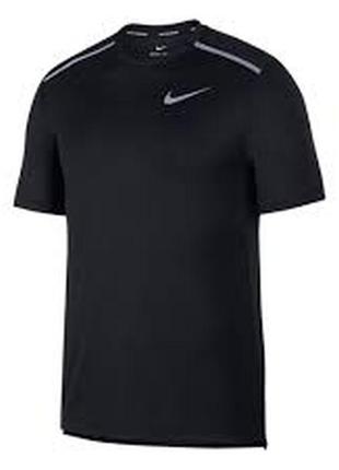 Мужская беговая футболка nike dri fit miler black/reflective s...