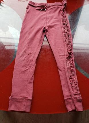 Next штани спортивні джогери рожеві дівчинці 8-9 л 128-134 см