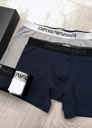 Набір чоловічих трусів 4 шт. боксерів Emporio Armani подовжені