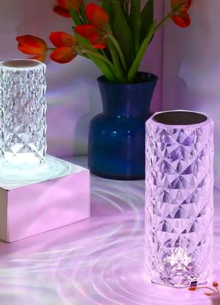 Настільна RGB лампа Crystal Rose Ambience, акумуляторна, 5 Вт, 10