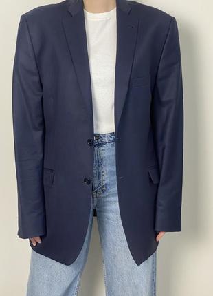 Синий пиджак из мужского гардероба шерсть
