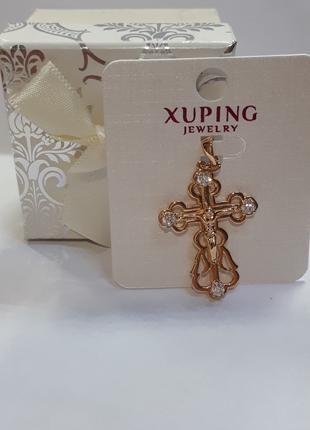Хрест з медицинского золота Xuping. крест хюпинг медичний спла...