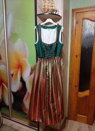 Баварское винтажное платье октоберфест дриднель с фартуком