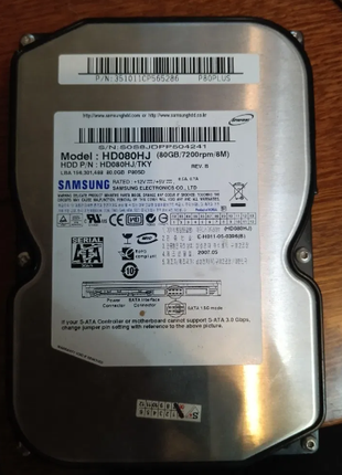 жесткий диск Samsung HD080HJ 80Гб