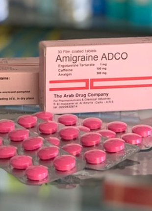 Amigraine ADCO Амигрейн від мігрені головної болі 30 пігулок