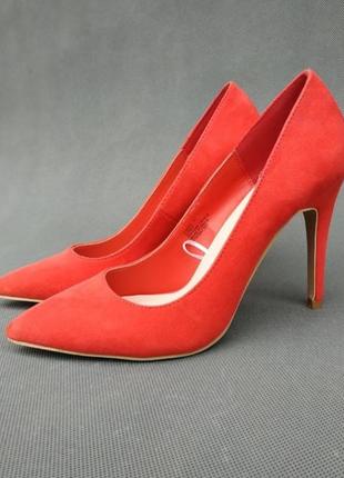 Красные туфли под замш размер 886 5