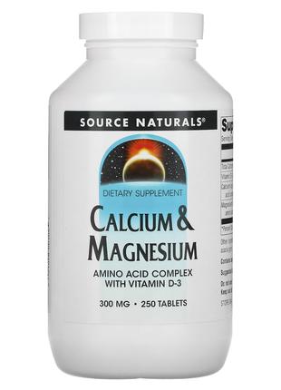 Source Naturals, кальцій і магній, 300 мг, 250 таблеток