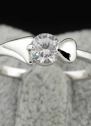 Женское кольцо с белым камнем rg-006, 18.7