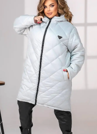 Куртка жіноча зимова стьобана 5 кольорів 48-50 52-54 56-58 rin...
