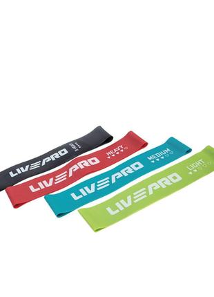 Набір фітнес гумок 4шт LivePro RESISTANCE LOOPS BANDS (LP8412)