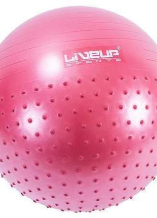 Фітбол масажний з насосом LiveUp HALF MASSAGE BALL (LS3569)