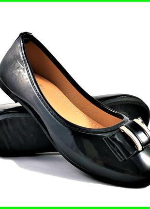 .женские балетки чёрные мокасины туфли (размеры: 37,38) - 25-1