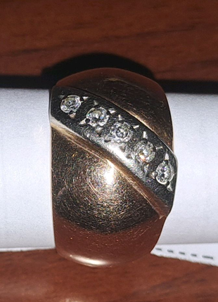 Золоте кільце 583 проби з діамантомі 70-годи вага 6.75 грамів