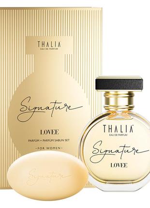 Жіночий парфумерний набір edp+мило lovee thalia signature, 50 ...