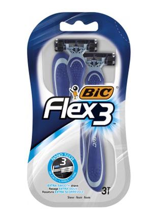 Набір бритв без змінних катриджів bic flex 3 (3 шт)