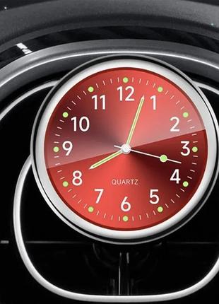 Автомобільний годинник червоний циферблат Автомобильные часы