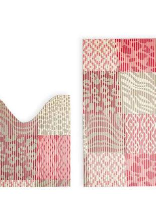 Набір килимків аквамат 80*48/48*48см ASSORTI рожевий ТМ Dariana