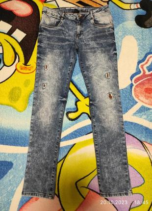 Cтильные,фирменные джинсы для мальчика 13-14 лет-chapter young