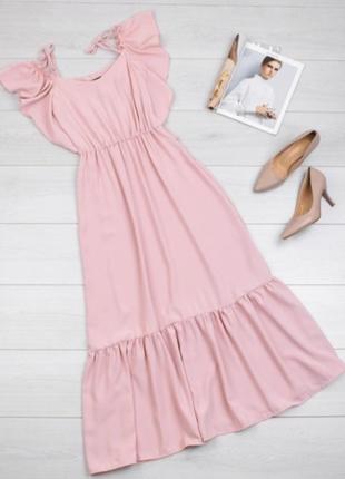 Сукня рожева довга