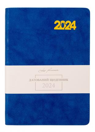 Дневник А5 Leo Planner датированный 2024 Case синий 368 стр.