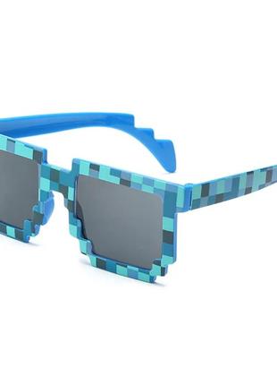 Солнцезащитные детские очки майнкрафт 2-10 лет синие