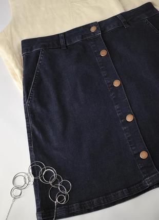 Темно-синяя джинсовая юбка minimum