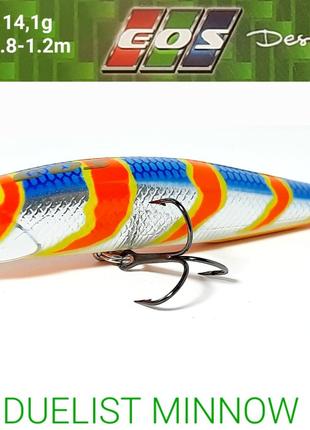 Воблер EOS Duelist Minnow 100F вес 14.1г заглубление 0.8-1.2м ...