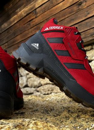 Черевики зимові, кросівки термо adidas terrex gore-tex red