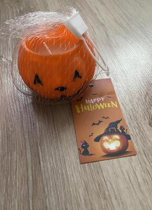 Свічка для свята halloween декор декорована хелоуін святкова п...