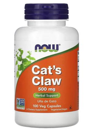 Натуральная добавка NOW Cat's Claw 500 mg, 100 капсул