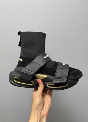 Кроссовки balmain b-bold sneakers ‘black gold’