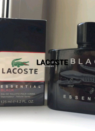 Мужской фужерный парфюм LACOSTE ESSENTIAL BLACK FOR MEN 125 ml.