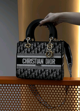 Сумка Christian Dior Big D-Lite Silver Textile