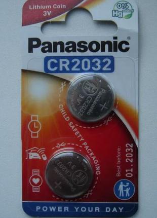 Батарейка Panasonic літієва CR2032 блістер 2шт.
