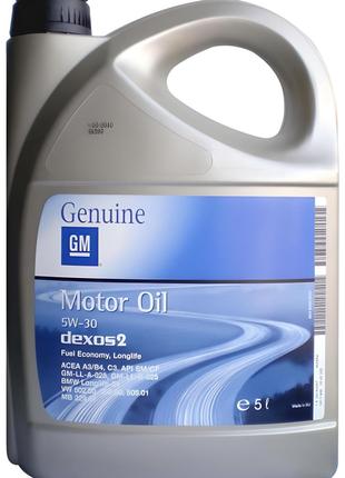 Моторное масло GM Motor Oil 5W-30 Dexos2 5 л