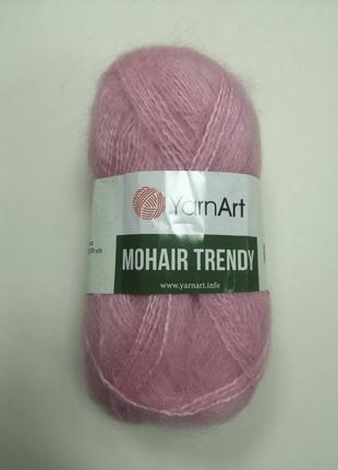 Пряжа для вязания Mohair Trendy YarnArt розовый 127
