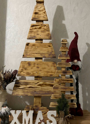 Ёлка ёлочка новогодняя деревянная 125×50 см. Доставка Украина