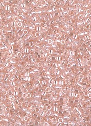 Бісер Miyuki Delica Beads 11/0 Transparent Pink Mist Luster (1...
