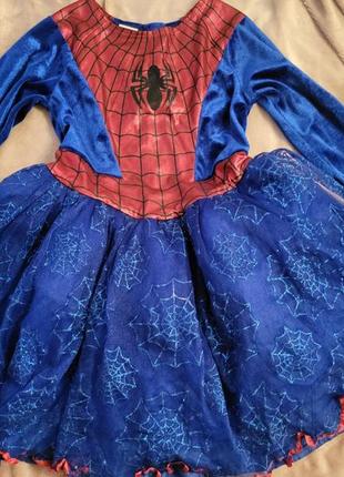 Платье человек паук, спайдермен на 8-9 лет