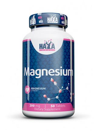 Витамины и минералы Haya Labs Magnesium Citrate 200 mg, 50 таб...