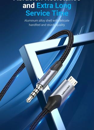Vention Micro USB to Jack 3.5mm Aux Headphone 3.5 Audio Cable