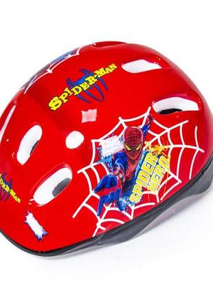 Детский защитный шлем spiderman красного цвета