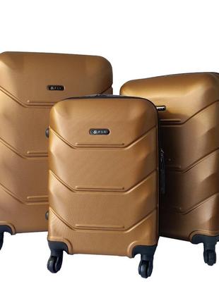 Набор дорожных чемоданов fly 2019 abs пластик 4-колеса набор 3...