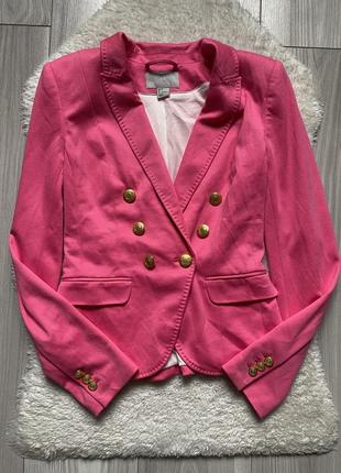 Пиджак жакет блейзер розовый в стиле шаннель