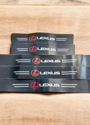 Защитная пленка накладка на пороги и бампер для Lexus- Черный ...