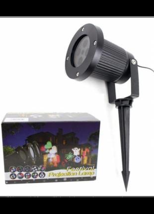 Уличный лазерный проектор с рисунками Festival Projection Lamp...